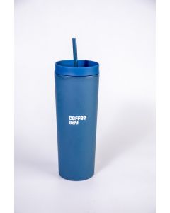 CCD Sipper (PACK OF 2) - Blue rubber paint with Lid and Straw (530ml each) 