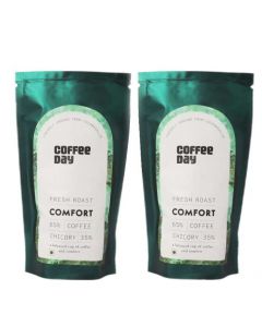 COMFORT COFFEE POWDER (PACK OF 2- 200gm each) 65% coffee 35% Chicory | Medium to Dark Roast | South Indian Filter Coffee | Fresh from Chikmagalur factory