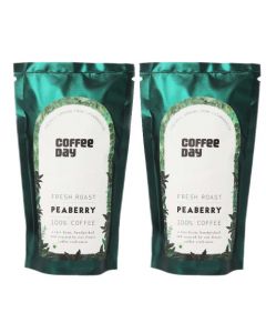 PEABERRY COFFEE POWDER - 100% Coffee - 200Gm Each (Pack Of 2)|Medium To Dark Roast| South Indian Filter Coffee |Fresh From Chikmagalur Factory